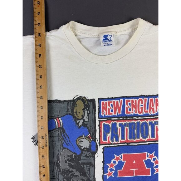 Rare Vintage Starter 90s 1997 NFL New England Patriots Football XL AFC Champions - Picture 15 of 15